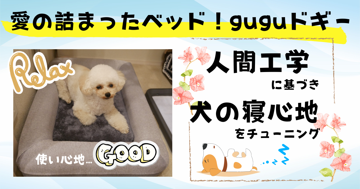 guguドギー】快眠・清潔・安心の３点を抑えた犬用ベッドを実体験を元に